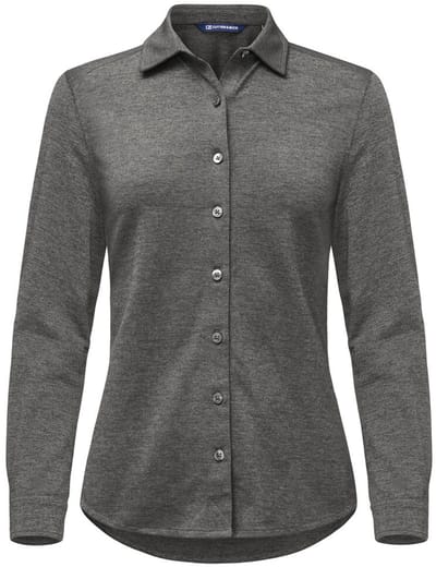 Cutter & Buck Advantage Shirt Dames 352411 - Antraciet Melange - 34/XS