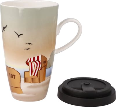 Goebel - Scandic Home | Koffie / Thee beker to go Sunset Mood | Met deksel - porselein - 500ml