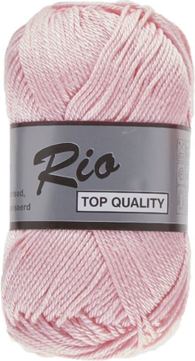 Lammy Yarns Rio Katoen garen - Baby Roze (706) - 5 bollen van 50 gram - pendikte 3 -3,5 mm.