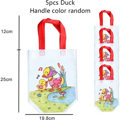5 stuks Graffiti Tas Non-woven Kinderen Tekenen Handmatig DIY Kleuren Milieubescherming Kinderen Schilderen Puzzel Speelgoed Handtas TMZ