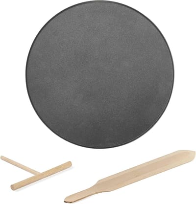Crêpemaker - Pannenkoekenplaat - Grote Crêpes Maken - Robuuste Aluminium Plaat - 35 cm Diameter - Zwart