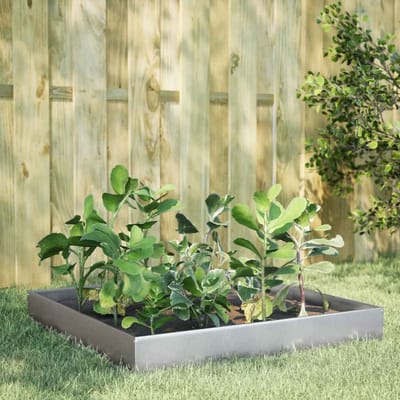 vidaXL - Plantenbak - verhoogd - 100x100x26 - cm - gegalvaniseerd - staal