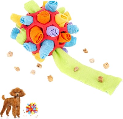 Famanu – Snuffelmat voor honden - interactief hondenspeelgoed bal - hondenpuzzelspeelgoed - hondenvoedermatten - foerageermat - snuffelbal voor honden snuffelmat - natuurlijke foerageervaardigheid