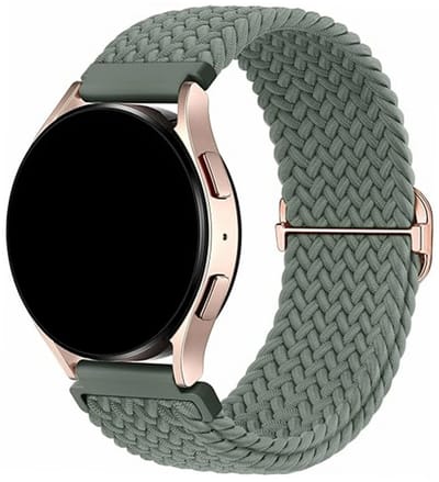 Innerlight® Smartwatchbandje 20mm Nylon - Groen - Nylon Horlogebandje geschikt voor Samsung Galaxy Watch 7 / 6 / 5 / Pro / 4 / 3 / Active 2 - Polar Ignite / Unite – Huawei