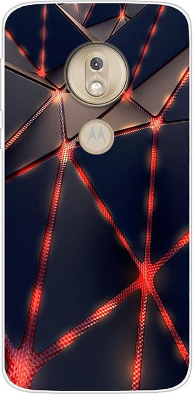 Shop4 - Geschikt voor Motorola Moto G7 Power Hoesje - Zachte Back Case Tron Zwart