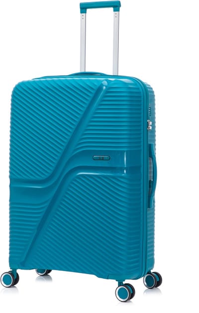 SB Travelbags Bagage koffer 75cm 4 dubbele wielen trolley - Turquoise