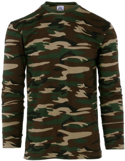 Fostex Garments - T-shirt long sleeve woodland (kleur: Woodland / maat: XS)