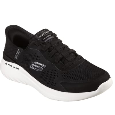 Skechers Bounder 2.0 Emerged Textiel Heren Zwart/Wit Trainers