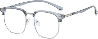 Vintage Computerbril | 0.00 | Transparant/Zilver | Retro Design | Comfortabele Pasvorm
