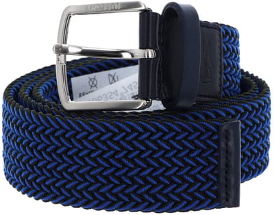 LACOSTE Riem Casual Braided Stretch Strap W90 Iceland-Straw-Swimming Pool Blauw