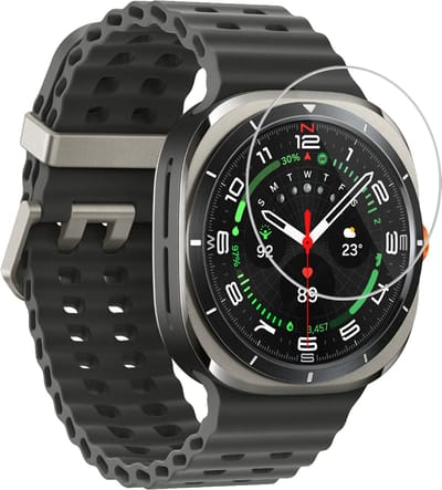 Screenprotector Geschikt voor Samsung Galaxy Watch Ultra - Extra Sterk - Tempered Glass - Gehard Glas - Beschermglas Screen Cover - Bescherm Protector voor Smartwatch