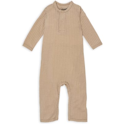 Baby onesie - Beige - Maat 56 - Boxpakje - Ademend katoen - Seersucker