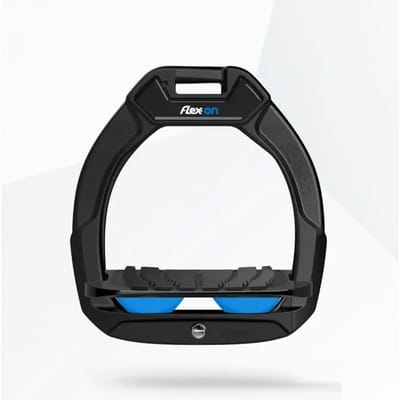 Veiligheidseffetjes voor paardrijden Schuin Grip Zwart/Zwart/Blauw kindermaat Flex-On Safe-On