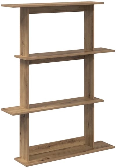 vidaXL - Wandplank - Artisanaal - eiken - 100 - x - 20 - x - 126 - cm - Bewerkt - hout