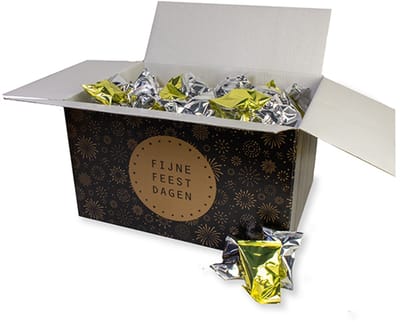 Fortune Cookies - Gelukskoekjes - Feestelijke Verpakking - Uitdeelzakjes - 100 stuks - Goud en Zilver Gemixed