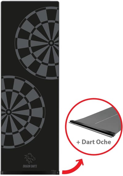 Dragon Darts - Dartmat inclusief Dart Oche - Triple20 XL - 237x80 cm - Dart Mat - Dartmatten