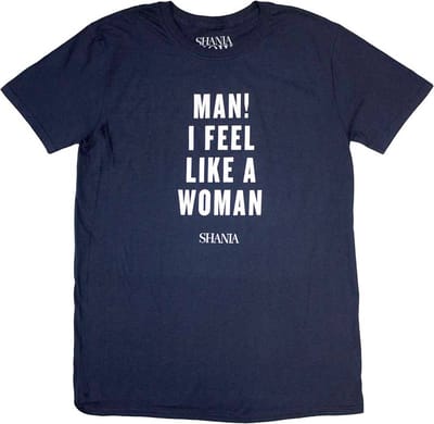 Shania Twain - Feel Like A Woman Heren T-shirt - S - Blauw