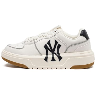 MLB Chunky Liner Synthetisch Leer Dikke Zool Antislip Lage Top Skate Schoenen Unisex sneaker Ivoor 3ASXCA12N-50IVS 37.5 white