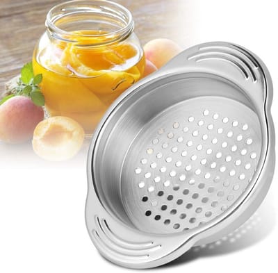 Dailygoods- Afdruiprek Roestvrij Staal - Voedselzeef - Blikdrainer - Antislip Handvat - Duurzaam - Ergonomisch Ontwerp - Zeef