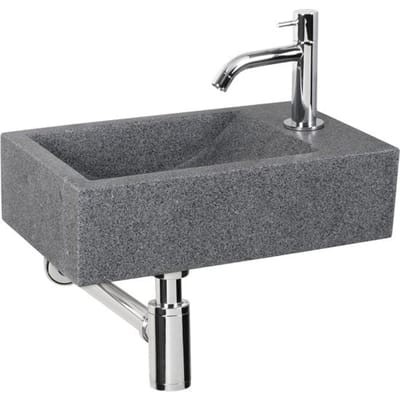 Fonteinset Cheops Natuursteen Wasbak 40 X 23 X 11 Cm