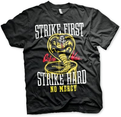 Cobra Kai Strike First Strike Hard No Mercy T-shirt SP-1-CK001-H41-4