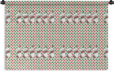 Wandkleed - Wanddoek - Kerstmis - Patroon - Vintage - 180x120 cm - Wandtapijt
