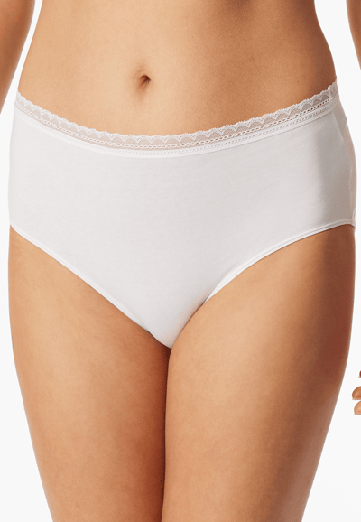 Schiesser 3PACK Midi Slip - Modern Multipacks Dames Onderbroek - wit