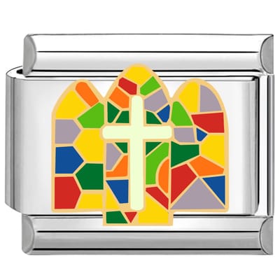 Quiges - Schakel - Bedel - 9mm - charms - Kerk - Geschikt voor - armband - Schakelarmband - italy bedels armband
