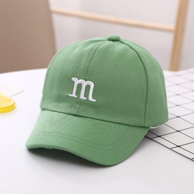 Casquette de Baseball Enfant pour Filles Garçons Chapeaux Protection Solaire Chapeau Bébé Hip Hop Broderie Lettre M Casquettes Enfants 1-6-8-12-15 Ans 46-57cm
