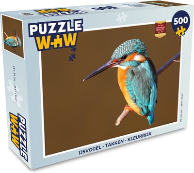 Puzzel IJsvogel - Takken - Kleurrijk - Legpuzzel - Puzzel 500 stukjes