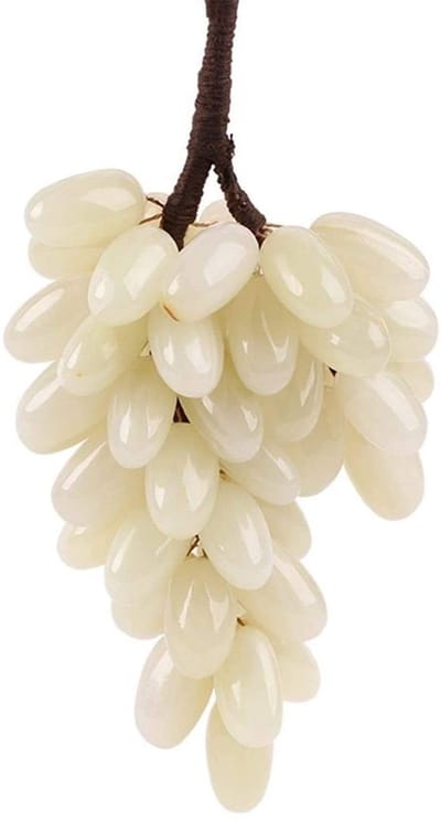 Dailygoods- Ornamenten Natuurlijke Jade Druiven - Decoratieve Beeldjes - Duurzaam Materiaal - Glanzend en Gepolijst - Interieur Decoratie - Perfect voor Thuis en Kantoor