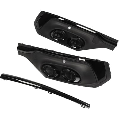 Achterbumper Uitlaatpijp Diffuser Trim Glanzend Zwarte Lip Spoiler voor SQ5 Q5 Sportback 2021 en verder Zwarte Ring
