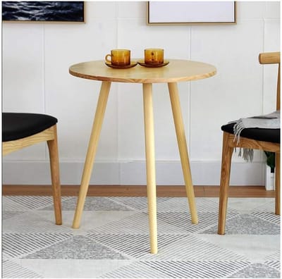 Ronde bijzettafel - Kleine tafel - Woonkamer decoratie - Scandinavisch design - 50 x 60cm - Houtkleur