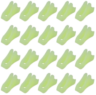 Dailygoods- Tent Touw Gespen - 20-delige Fluorescerende Set - Verstelbare Antislip - Driehoekige Accessoires - Compact Formaat - Veilig Ontwerp