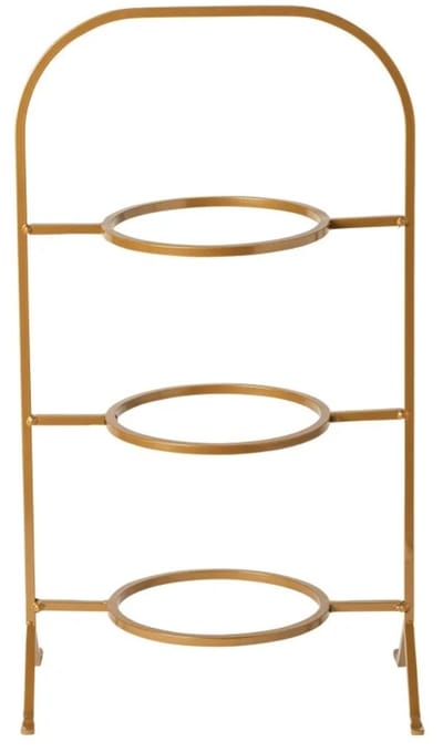 Costa Nova Marrakesh servies bordenrek goud voor 3 gebaksborden 24 x 15 cm H 43.5 cm