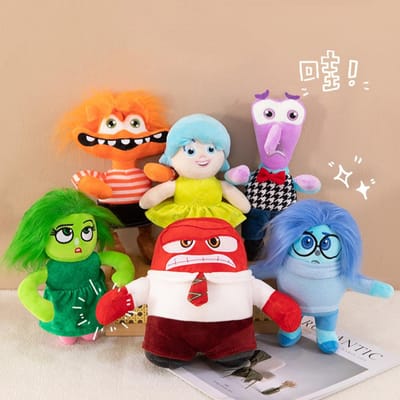 Inside Out 2 Riley Knuffel Schattige Angstpop Met Vreugde Angst Woede Afkeer Verdriet Zacht Pluche Model voor Verzameling