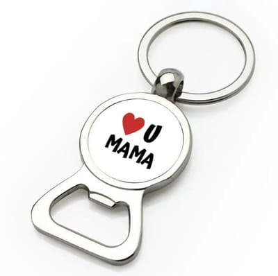 Akyol - i love u mama flesopener - Moeder - de liefste mama - moeder cadeautjes - moederdag - verjaardag - geschenk - kado - 9 bij 3 cm