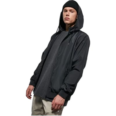 Build your Brand Recycled Windrunner BY151 - Black/Black - S