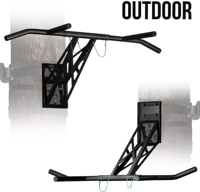 PULLUP & DIP Stainless Steel - Mobiele Pull-up & Dip Stang - Outdoor Wandmontage - Weersbestendig RVS - Afneembaar Systeem