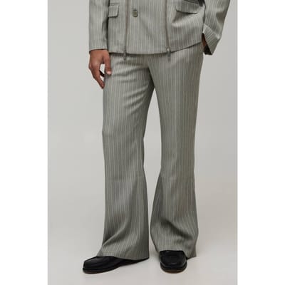Getailleerde Uitlopende Pantalon Met Ritsdetail | Taupe | Size 28
