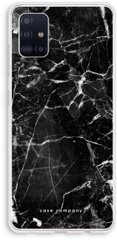 Case Company® - Hoesje geschikt voor Samsung Galaxy A51 4G hoesje - Zwart Marmer - Soft Cover Telefoonhoesje - Bescherming aan alle Kanten en Schermrand