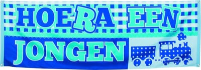 BOLAND BV - Banner welkom voor jongens - Decoratie > Sfeerdecoratie