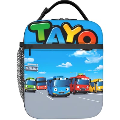 Tayo De Kleine Bus Lunchtas Retro Lunchbox Kantoor Draagbaar Geïsoleerd Thermische Lunchtassen Voor Meisjes Waterdichte Koeltas as picture