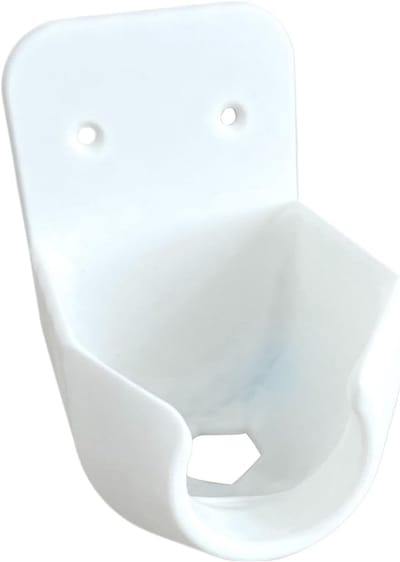 Tuinslang Houder - Wandhouder Buiten - Slang Opbergen - Met Afvoergaten - 12x9x8 cm - Wit