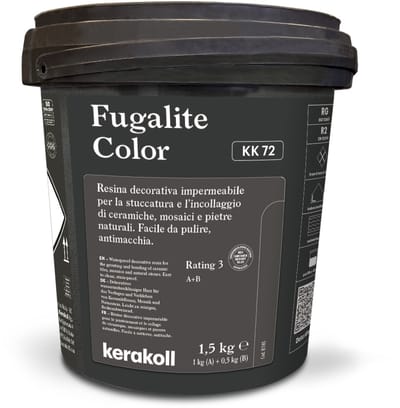 Kerakoll Fugalite Epoxy Voegmiddel KK72 - Kleur 72 Donker Grijs, Antraciet - 1,5 kg Voegmortel voor Tegels & Natuursteen - Verkrijgbaar in 50 Kleuren - Greenbuild rating 4