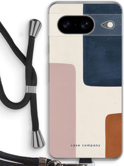 Case Company® - Hoesje met koord geschikt voor Google Pixel 8 hoesje met Koord - Geo #5 - Telefoonhoesje met Zwart Koord - Bescherming aan alle Kanten en Over de Schermrand