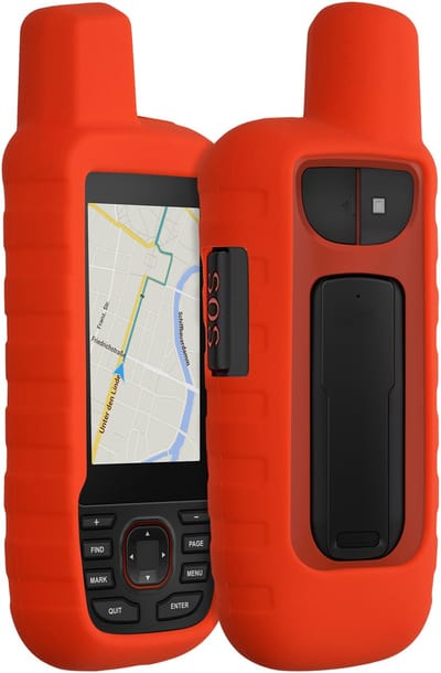 kwmobile Hoesje geschikt voor Garmin GPSMAP 66i / GPSMAP 67i - Beschermhoes voor handheld GPS - Back cover in oranje