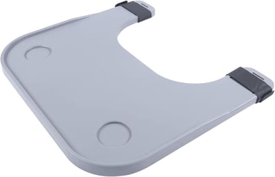 Rolstoel dienblad - Schoot tafel - Eten en lezen - Verhoogde rand - 52 x 58 cm - Grijs