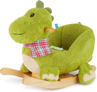 Schommeldier Dino - Schommel dier - Kinderen Spelen - Veiligheidsgordel - 65 cm - Groen