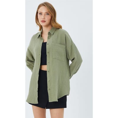 Oversized Shirt met Pocketdetail